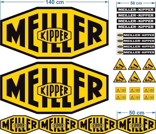 Наклейки MEILLER KIPPER мега набір 140см!!!