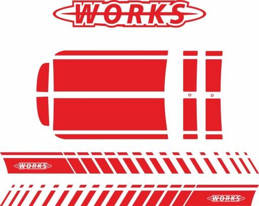 Наклейки Mini Cooper Works F55 F56 F57 Комплект