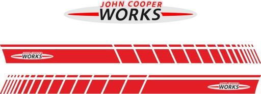 Наклейки Mini Cooper Works F55 F56 f57 боковые полосы