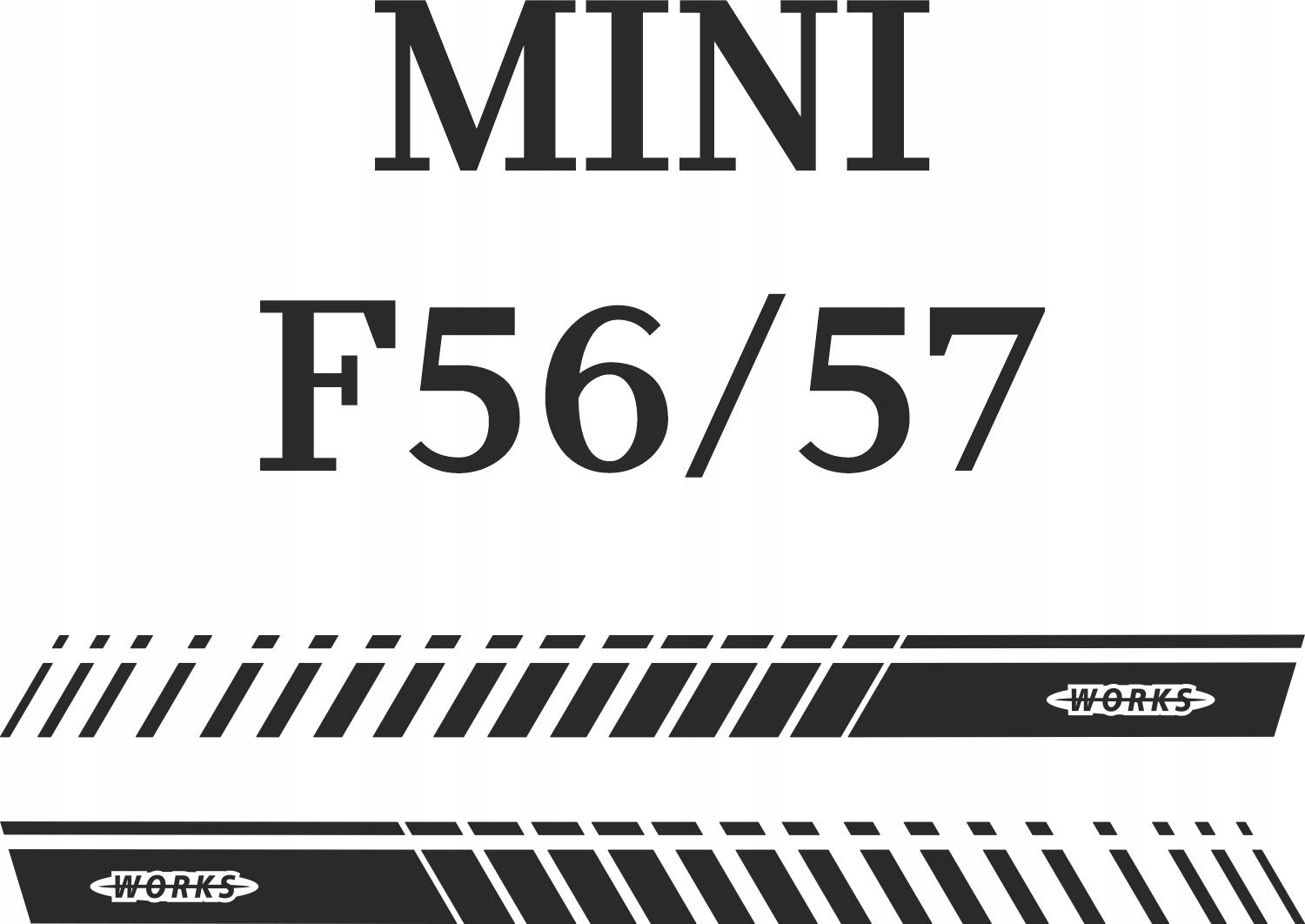 Наклейки мини F55 F56 F57 боковые полосы высокого качества