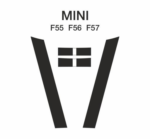Наклейки Mini F55, F56, F57 для капота и лацкана
