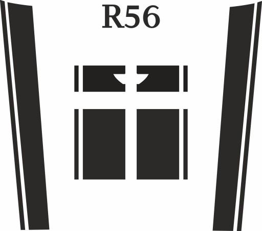 Наклейки Mini R56 Ремені Для капота і лацкана