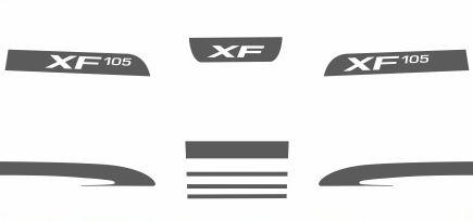 Наклейки / шпон DAF XF SUPER SPACECAB_v11_green