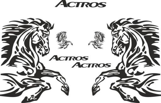 Наклейки шпон MERCEDES ACTROS MP3 / MP2_v4_green