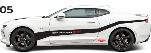 Наклейки з бічними смугами Chevrolet Camaro SS 05
