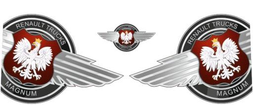 Наклейки RENAULT MAGNUM _ _ _ полімер _ V12 _ green