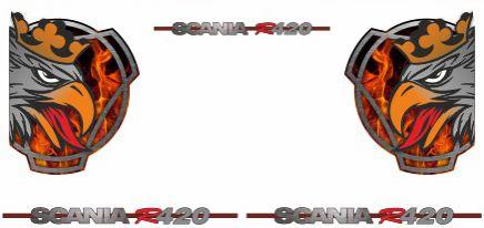 Наклейки SCANIA TOPLINE_v17_polimer_green