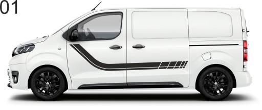 Наклейки Toyota Proace stickers stripes on the sides of the tuning