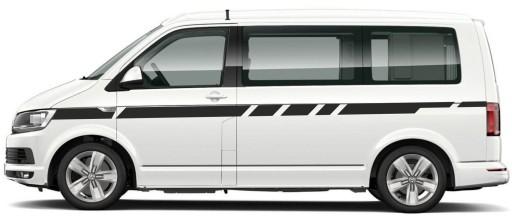 VW T5 T6 Транспортер боковые полосы тюнинг наклейки