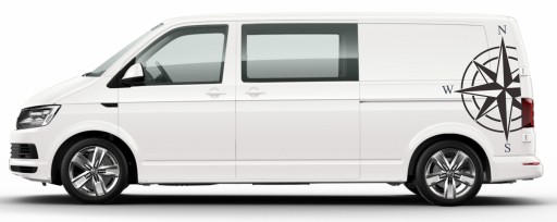 Наклейки VW T5 T6 большие РОЗА ВЕТРОВ
