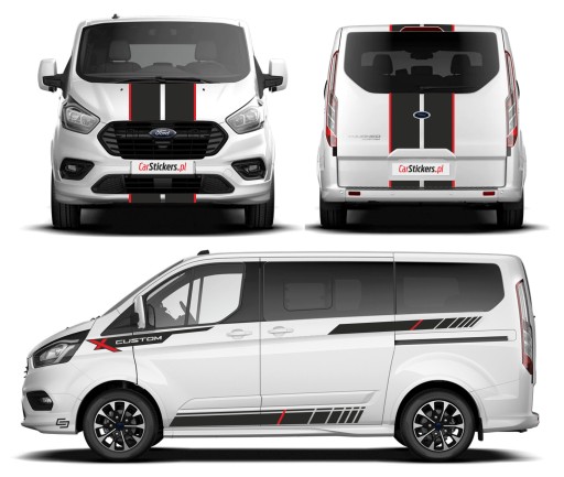 Наклейки на FORD CUSTOM X Full Set - 2 цвета