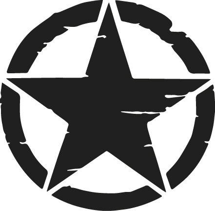 Наклейки на капот JEEP WRANGLER US ARMY STAR