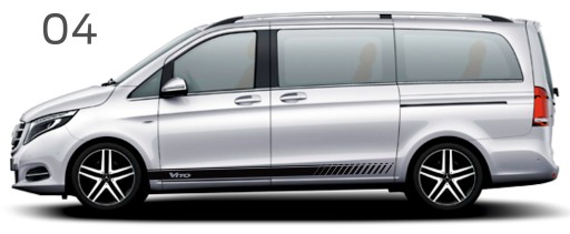 Наклейки на авто Mercedes Vito 04