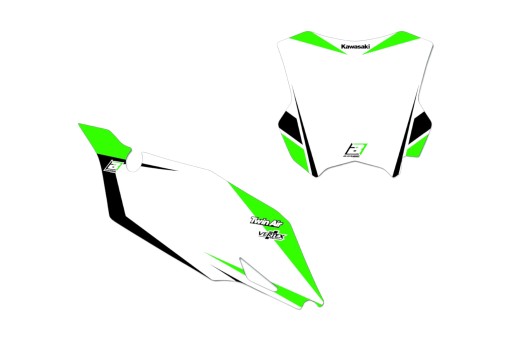 6412N - BlackBird Kawasaki KX обтічники та наклейки з боків