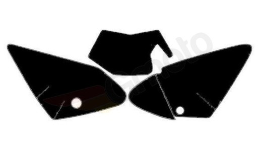 3904/000006 - Blackbird Gas Gas EC стартові наклейки на дошку, чорні