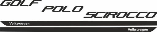 Наклейки тюнинг боковые ремни VW GOLF Polo SCIROCCO