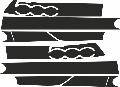 Fiat 500 тюнинг наклейки