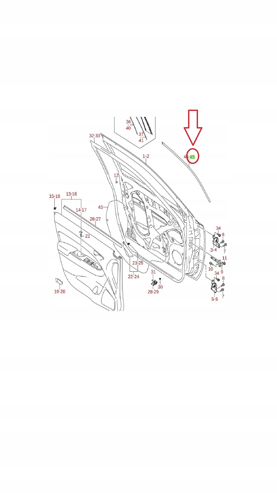 83926-54P00-0CE - Наклейка на дверь левая передняя Suzuki Vitara
