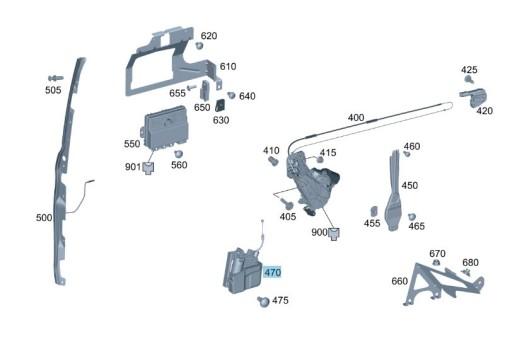 A4477600010 - Привод закрывания раздвижных дверей V-Class V447