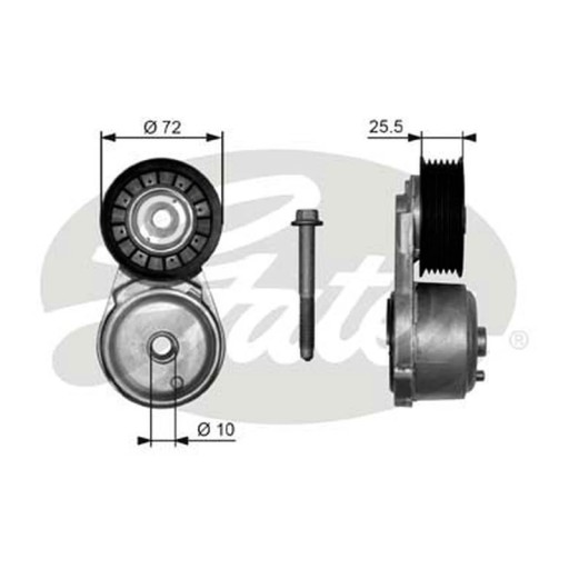 T38103 - Натяжитель поликлинового ремня GATES