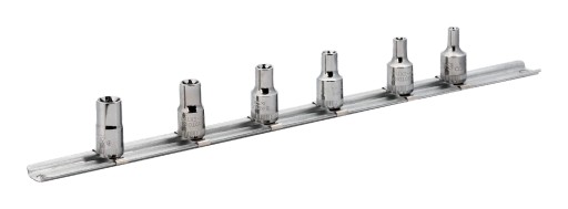 Головки TORX 1/4 дюйма, 6 шт. на рейке BAHCO