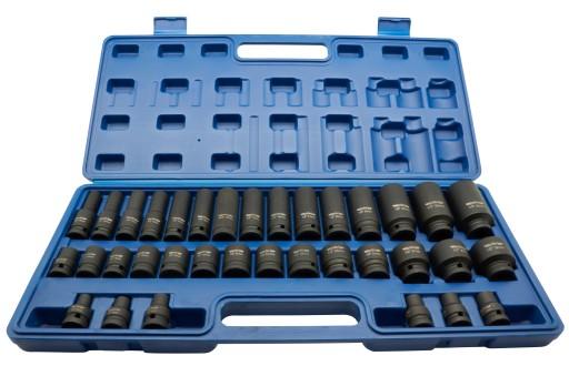 Головки ударные длинные короткие Набор головок 1/2 35шт Adler AD-35KD