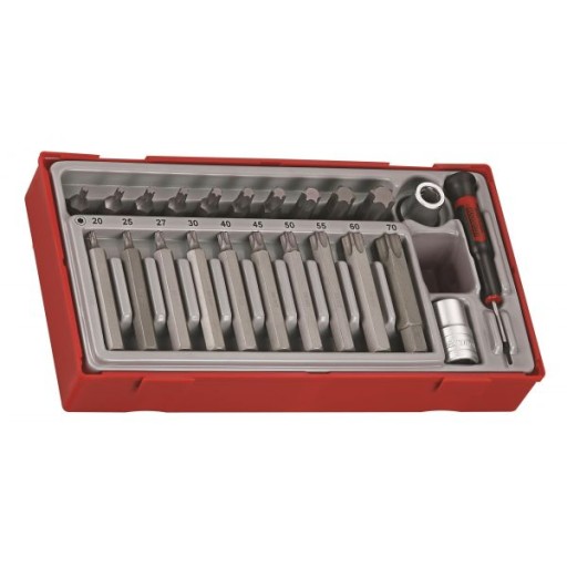 Головки з хвостовиком з наконечниками TX, що входять до набору Teng Tools TTTX23