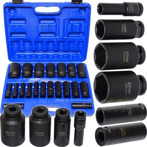 Ударные головки длиной 1/2 дюйма, 10-38 мм, набор из 20 шт.