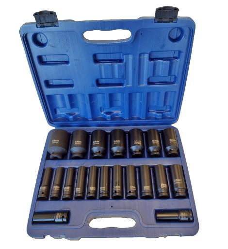 Ударные головки длиной 1/2 дюйма, 10-38 мм, набор из 20 шт.