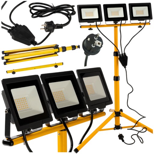 Галогенна Світлодіодна лампа 150 Вт 3x 50 Вт + штатив