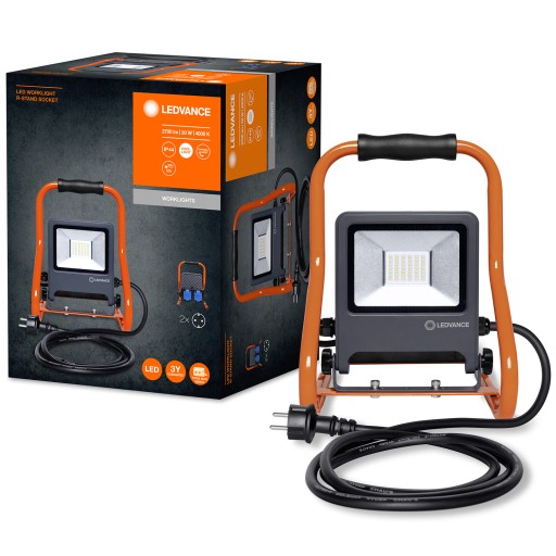 30W світлодіодний робочий прожектор + 2x LEDVANCE Socket