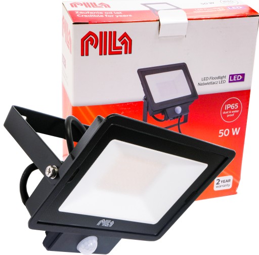 Світлодіодний прожектор 50W PILA з датчиком руху 4000K