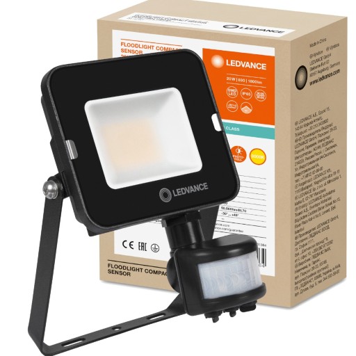 Светодиодный прожектор 20W 3000K LEDVANCE датчик движения
