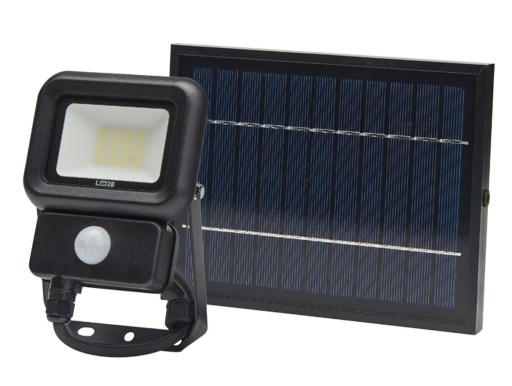 Сонячний світлодіодний прожектор 10W 6000K, IP65 + кабель 2M