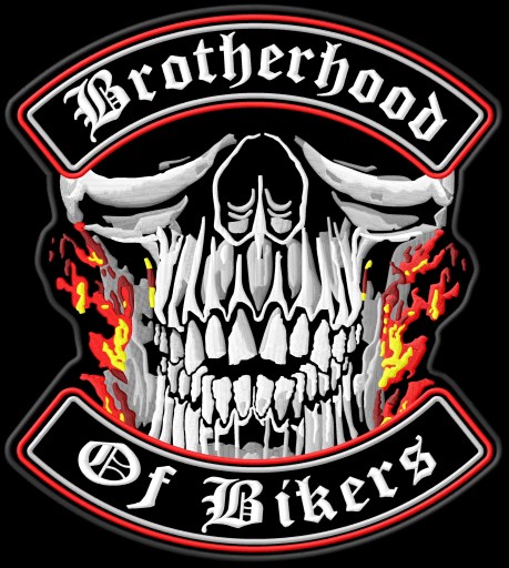 Нашивка Brotherhood of Bikers вышитая с термофолой