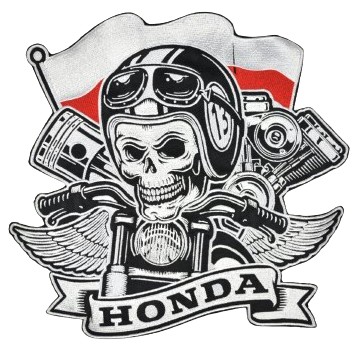 Honda череп патч на мотоцикле
