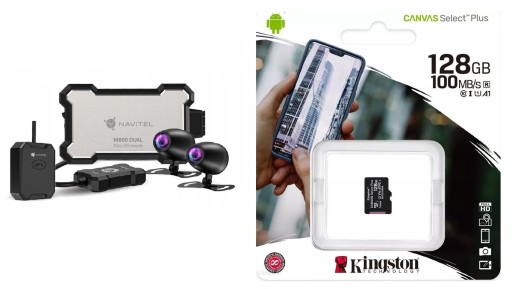 Navitel M800 Двойной мотоциклетный рекордер, камера для вождения IP66 UTV ATV++ 128B