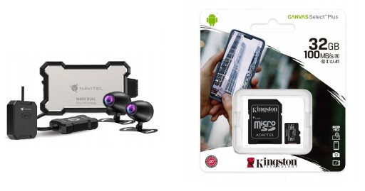 Navitel M800 Двойной мотоциклетный рекордер, камера для вождения IP66 UTV ATV++ 32 ГБ