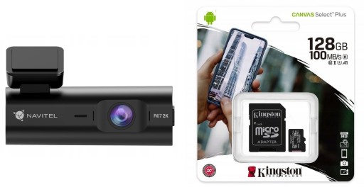 Navitel R67 2K Регистратор автомобильная камера Видео Wi-Fi + 128ГБ