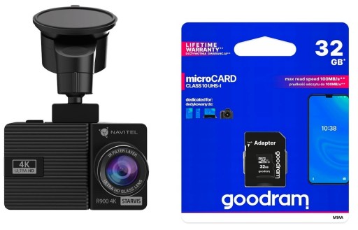 Автокамера Navitel R900, автомагнітола + карта 32гб