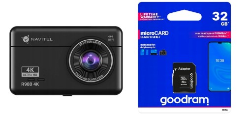 Navitel R980 4K Автомобільна камера GPS реєстратор WiFi touch +++ 32GB