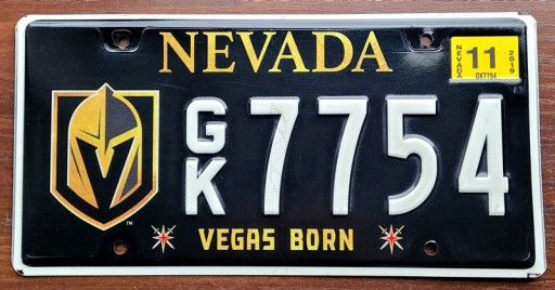 Невада 2019 - Номерной знак США