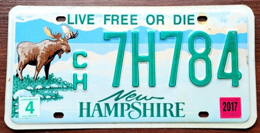 Нью-Гэмпшир 2017 - Номерной знак США