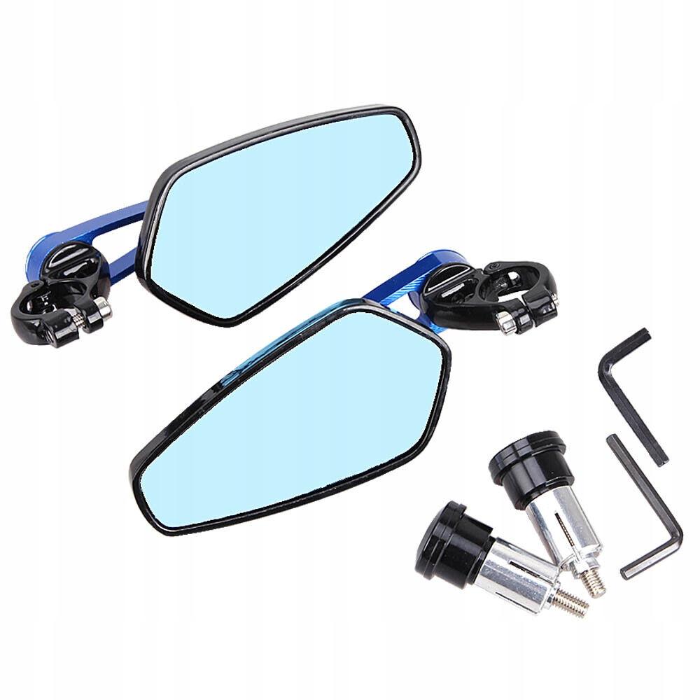 Синие универсальные боковые зеркала в конце