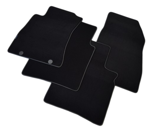 Nissan Pulsar 2014 року випуску Чорні велюрові килимки - Platinum.