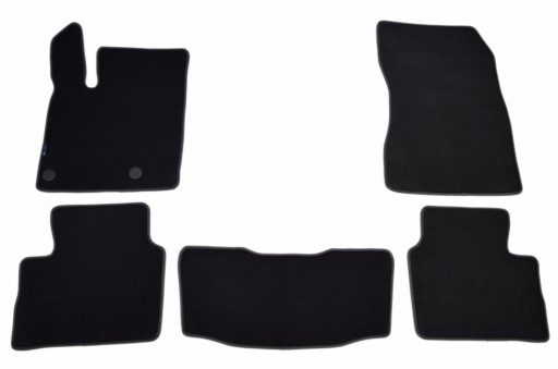 Nissan Qashqai J12 2021 р.в Чорні велюрові килимки - Platinum. / 5 шт