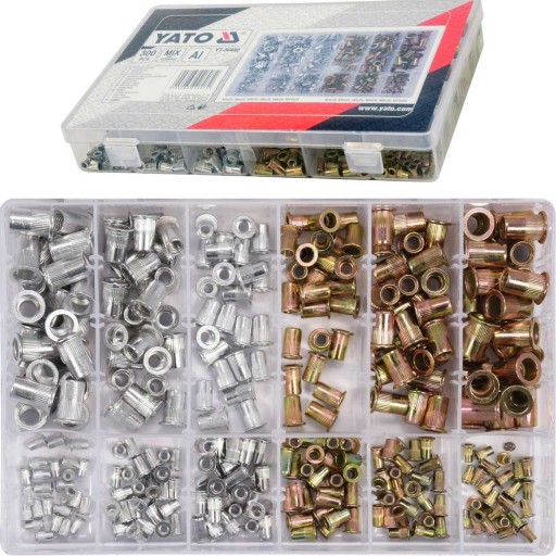 Гайки заклепки стальные алюминиевые М3-М10 300 шт.