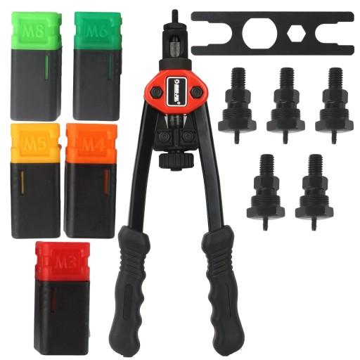 РУЧНОЙ заклепочник для гаек-вытяжек М3-М8 + АДАПТЕРЫ