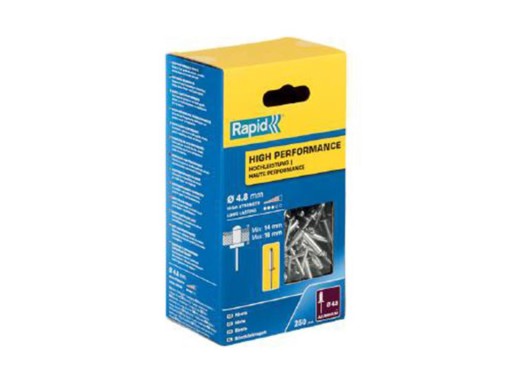 Заклепки алюминиевые, 4х10мм, ALU, 500 шт, коробка