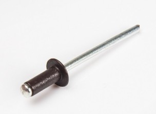 Заклепки алюминиевые 4х8 мм, ТЕМНО-КОРИЧНЕВЫЕ, РАЗРЫВНЫЕ